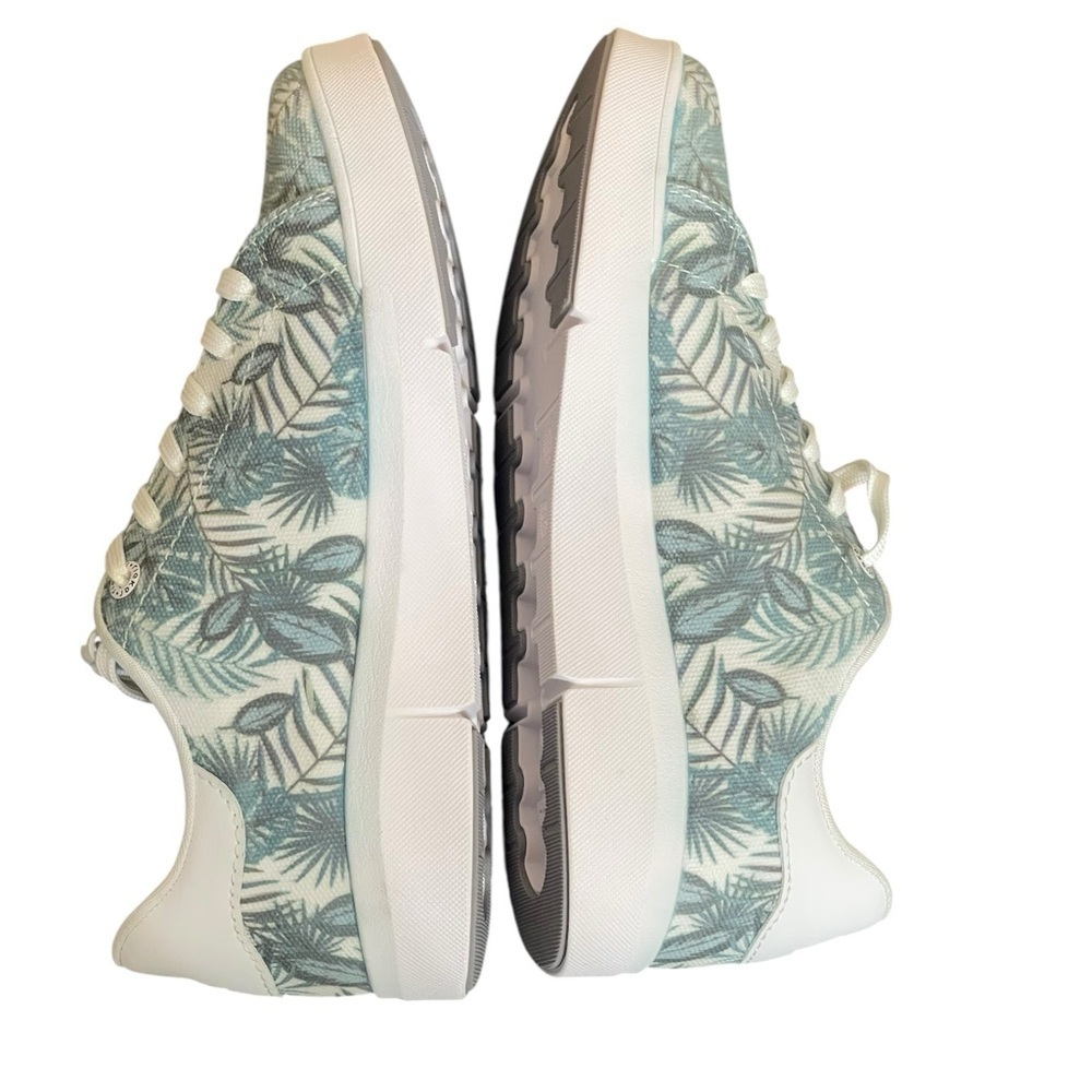 Rieker White and Green Leaf Pattern Sneakers size 38(7-7.5 USA) - Picture 5 of 16
